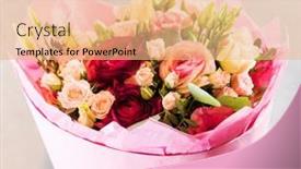  Presentation with flowers vase - Presentation enhanced with nice-flowers-in-the-vase background and a coral colored foreground