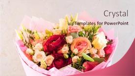  Presentation with flowers vase - PPT theme consisting of nice-flowers-in-the-vase background and a lemonade colored foreground