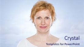  Presentation with old - Beautiful presentation theme featuring nice forty years old woman backdrop and a  colored foreground
