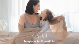  Presentation with sleep time - Slide deck having nice-girl-and-her-mother background and a coral colored foreground