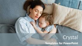  Presentation with sleep time - Colorful theme enhanced with nice-girl-and-her-mother backdrop and a gray colored foreground