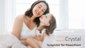  Presentation with sleep time - Slide deck enhanced with nice-girl-and-her-mother background and a coral colored foreground