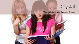  Presentation with gifted education - Colorful PPT theme enhanced with nice girl student africa - education backdrop and a  colored foreground