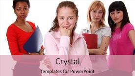  Presentation with refugee education - PPT theme featuring nice girl student africa - education background and a  colored foreground