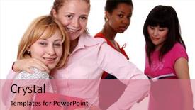  Presentation with education - Presentation theme enhanced with nice girl student africa - education background and a  colored foreground