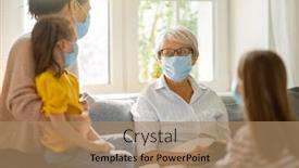  Presentation with face masks - PPT layouts with nice-girls-her-mother background and a coral colored foreground