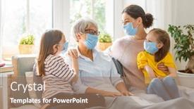  Presentation with face masks - Theme with nice-girls-her-mother background and a coral colored foreground