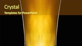  Presentation with beer - Cool new presentation theme with nice glass of beer backdrop and a tawny brown colored foreground