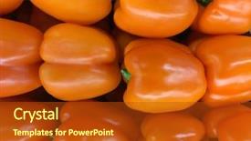  Presentation with peppers - Presentation design consisting of nice group of fresh bell background and a crimson colored foreground