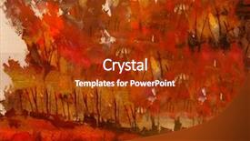  Presentation with abstract watercolor - Theme featuring nice image of a original background and a tawny brown colored foreground