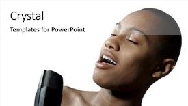  Presentation with indian classical singer - Slide deck with nice image of a singer background and a  colored foreground