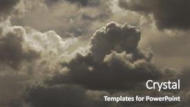  Presentation with storm clouds - Presentation featuring nice image of clouds background and a dark gray colored foreground