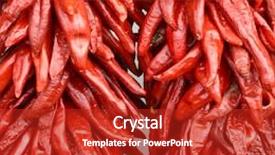  Presentation with peppers - Slides with nice image of hanging fresh red chili peppers background and a crimson colored foreground