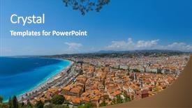  Presentation with france - Colorful slides enhanced with nice in provence france - travel backdrop and a teal colored foreground