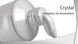  Presentation with toothpaste - Slide set enhanced with nice isolated closeup of toothpaste background and a white colored foreground