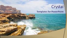  Presentation with australia - Theme featuring nice landscape of broom background and a light blue colored foreground