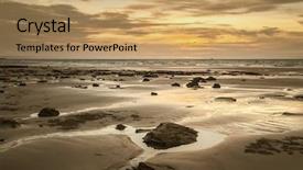  Presentation with australia colours - Beautiful presentation theme featuring nice landscape of broome australia backdrop and a coral colored foreground