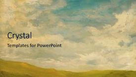  Presentation with oil - Audience pleasing presentation consisting of nice landscape oil painting backdrop and a coral colored foreground