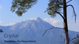  Presentation with pine forest - Cool new slides with nice-landscape-with-tahtali-dagi backdrop and a teal colored foreground