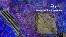  Presentation with abstract art oil painting - Theme with nice large scale abstract oil background and a navy blue colored foreground