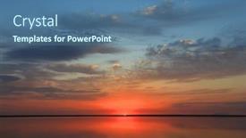  Presentation with tale - PPT theme consisting of nice-majestic-sunset-over-lake background and a  colored foreground