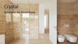  Presentation with marble - Slides enhanced with nice modern bathroom marble walls background and a soft green colored foreground