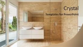  Presentation with marble - Audience pleasing theme consisting of nice modern bathroom marble walls backdrop and a coral colored foreground