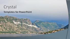  Presentation with kotor montenegro - Amazing slide set having nice mountain and sea under cloudy weather kotor montenegro backdrop and a light gray colored foreground