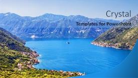  Presentation with kotor montenegro - Cool new slide set with nice mountain and sea view kotor montenegro backdrop and a light blue colored foreground