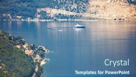  Presentation with kotor montenegro - Presentation design consisting of nice-mountain-and-sea-view background and a ocean colored foreground