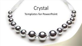  Presentation with pearl - Beautiful PPT theme featuring nice necklace isolated backdrop and a  colored foreground