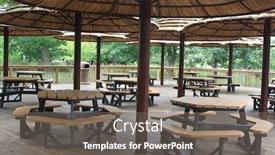  Presentation with picnic - Presentation design enhanced with nice-place-for-a-picnic background and a gray colored foreground