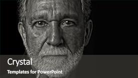  Presentation with latino - Slides consisting of nice portrait of a successful latino man on black background and a dark gray colored foreground