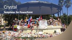  Presentation with memorial day - Slide deck featuring nice-september-9-flowers background and a ocean colored foreground