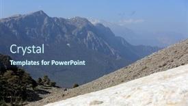  Presentation with pathway - Slide deck enhanced with nice-spring-landscape-with-mountain background and a ocean colored foreground