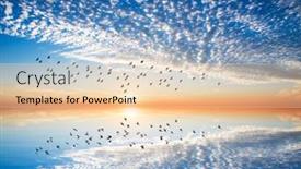  Presentation with calm sea - Slide deck enhanced with nice-sunset-in-the-calm background and a lemonade colored foreground