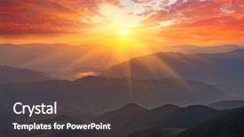  Presentation with nativity scene of christ - Presentation theme with nice sunset scene in mountains background and a dark gray colored foreground