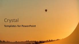  Presentation with misty - Theme featuring nice-sunset-with-misty-fog background and a gold colored foreground