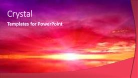  Presentation with sunshine - Cool new PPT theme with nice sunshine over water surface backdrop and a dark gray colored foreground