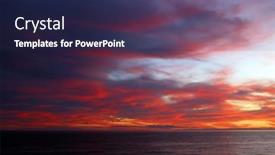  Presentation with seas - Presentation featuring nice-susnet-scene-on-seas background and a navy blue colored foreground