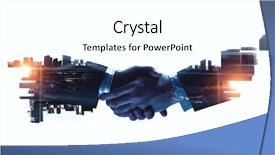  Presentation with painted by me nice - Presentation design featuring nice to meet you partner background and a  colored foreground