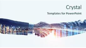  Presentation with painted by me nice - Beautiful PPT layouts featuring nice to meet you partner backdrop and a sky blue colored foreground