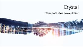  Presentation with partner puzzle - Colorful slide deck enhanced with nice to meet you partner backdrop and a white colored foreground