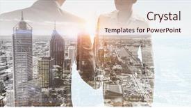  Presentation with partner puzzle - Amazing presentation design having nice to meet you partner backdrop and a  colored foreground