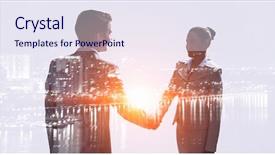  Presentation with partner puzzle - Colorful theme enhanced with nice to meet you partner backdrop and a  colored foreground