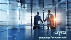  Presentation with media - Slides featuring nice to meet you partner background and a ocean colored foreground