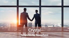  Presentation with media - Presentation consisting of nice to meet you partner background and a coral colored foreground