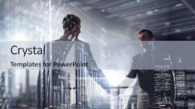  Presentation with media - Audience pleasing slide deck consisting of nice to meet you partner backdrop and a light blue colored foreground