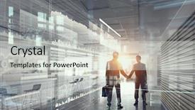  Presentation with media - Colorful slides enhanced with nice to meet you partner backdrop and a  colored foreground