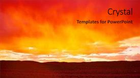  Presentation with mongolian - Beautiful slides featuring nice typical mongolian landscape backdrop and a red colored foreground